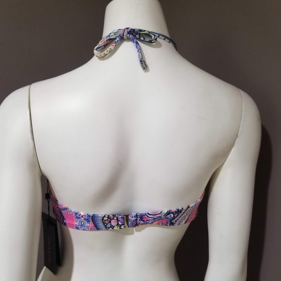Tommy Hilfiger Paisley-Print Bandeau Bikini Top Size Small - Picture 4 of 9